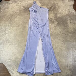 Donna Karen Dress Womens 6 Long Maxi High Slit One Shoulder Evening